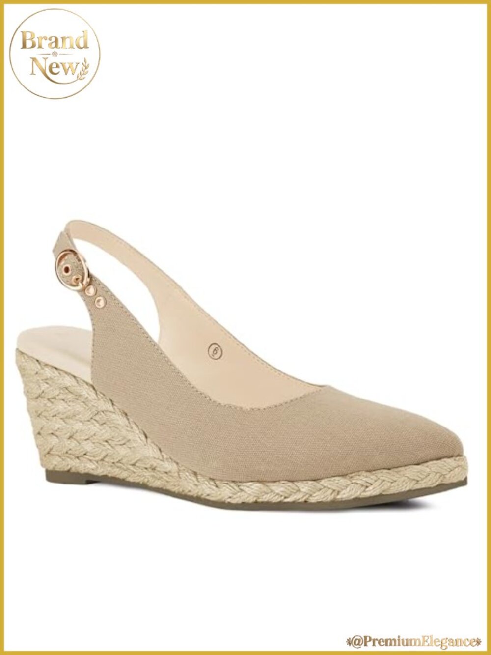 Canvas Espadrille Wedge Sandals Closed Toe Slingback Adjustable Strap Comfort